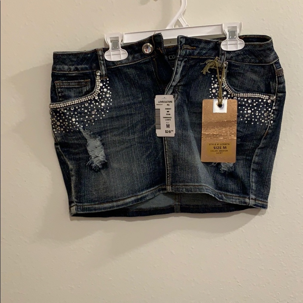 Mini jean skirt